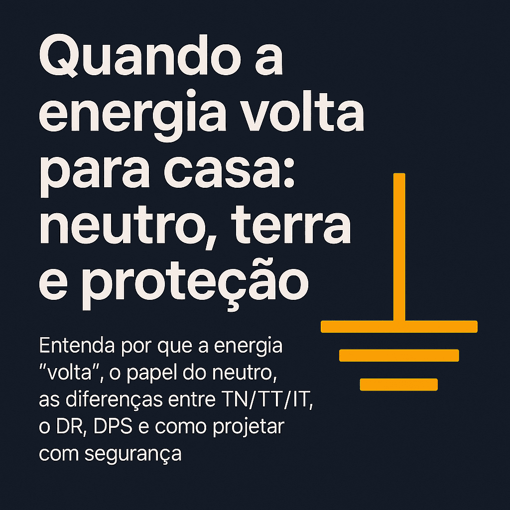 Capa do artigo Quando a energia volta para casa: neutro, terra e proteção